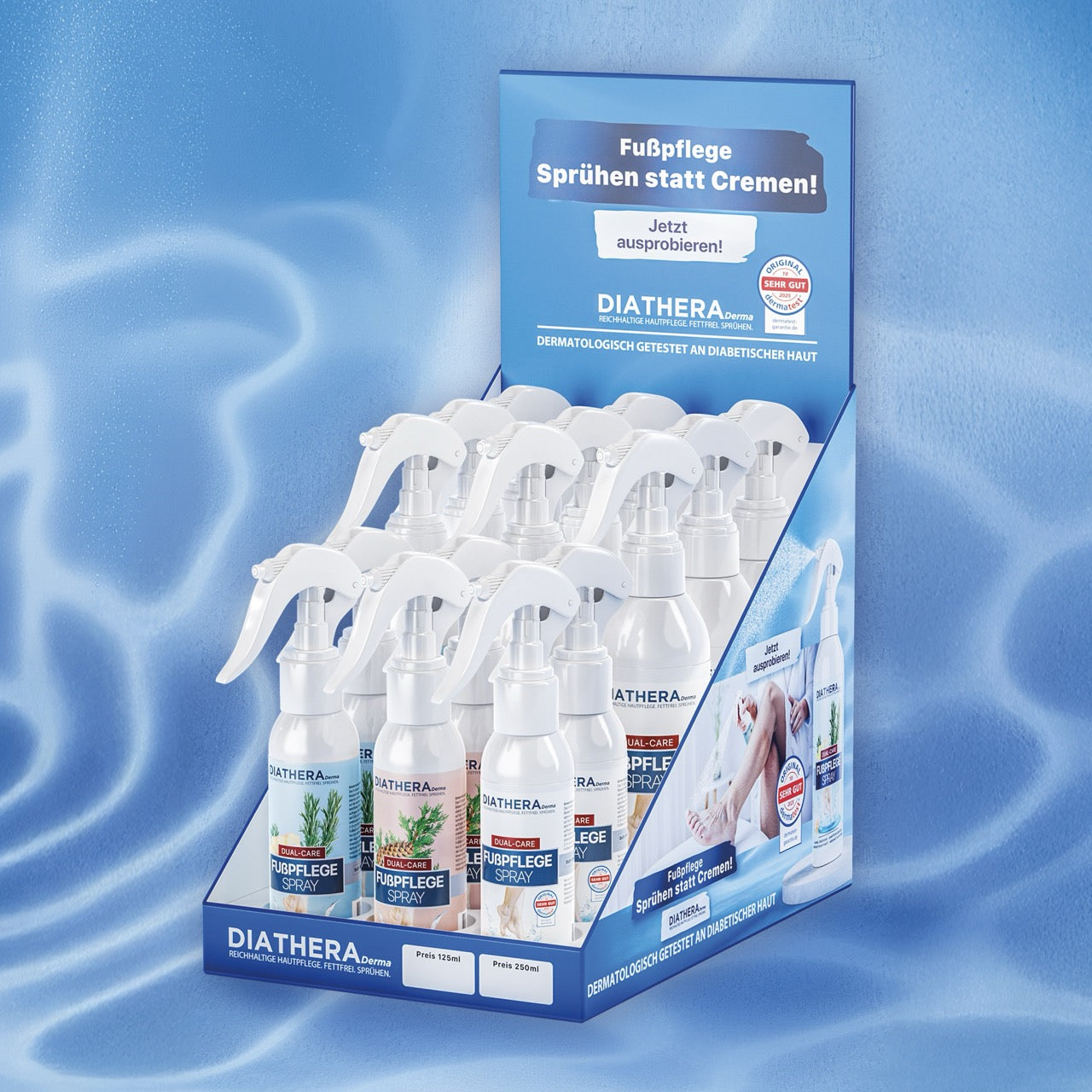 Fußpflege-Spray Display Angebote für Wiederverkäufer