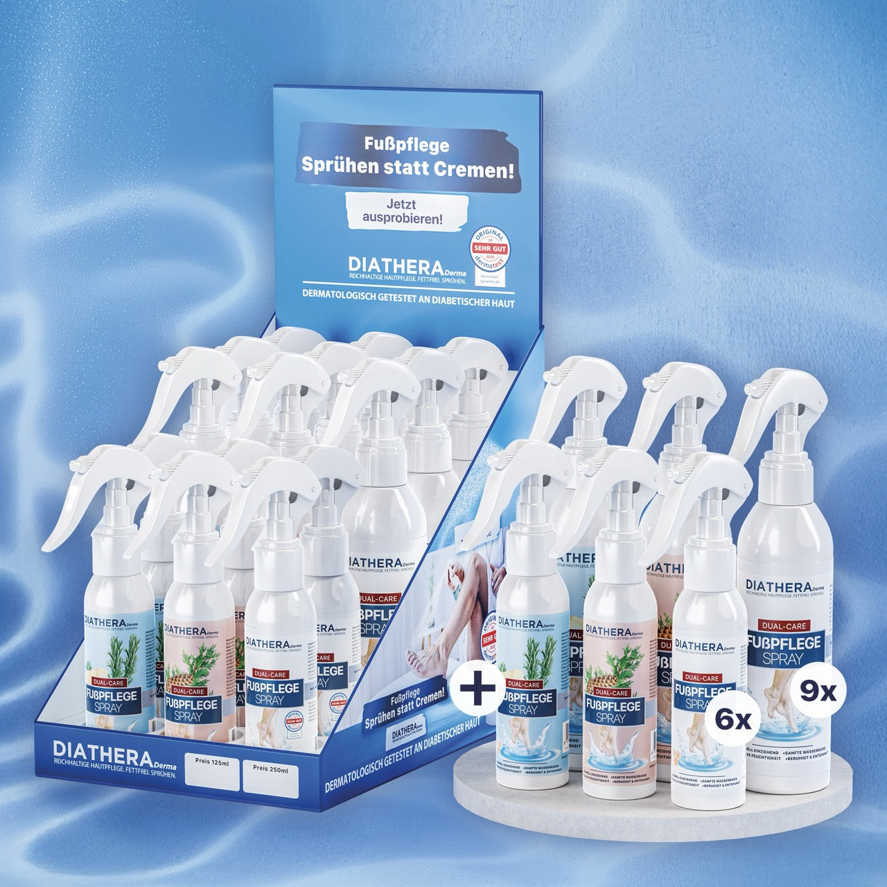 Fußpflege-Spray Display Angebote für Wiederverkäufer