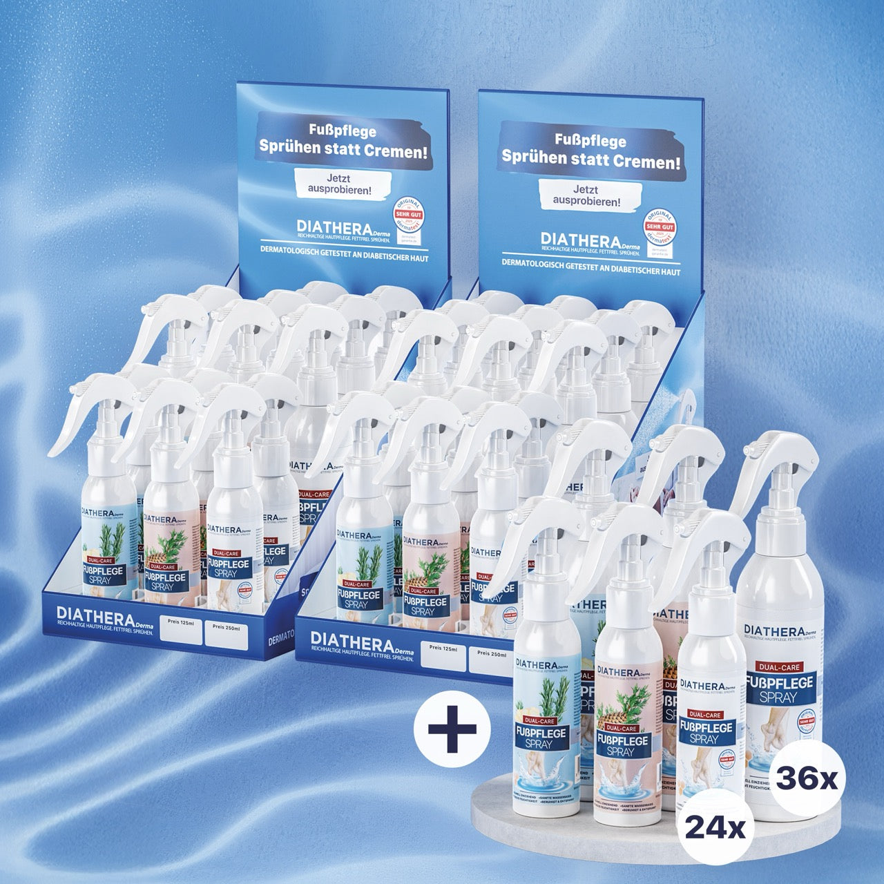 Fußpflege-Spray Display Angebote für Wiederverkäufer