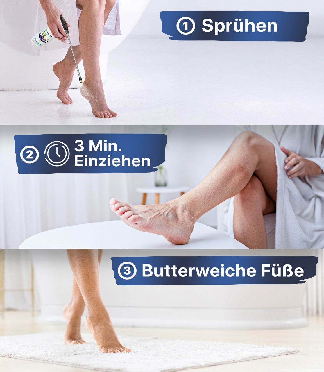 Fußspray auf Wasserbasis