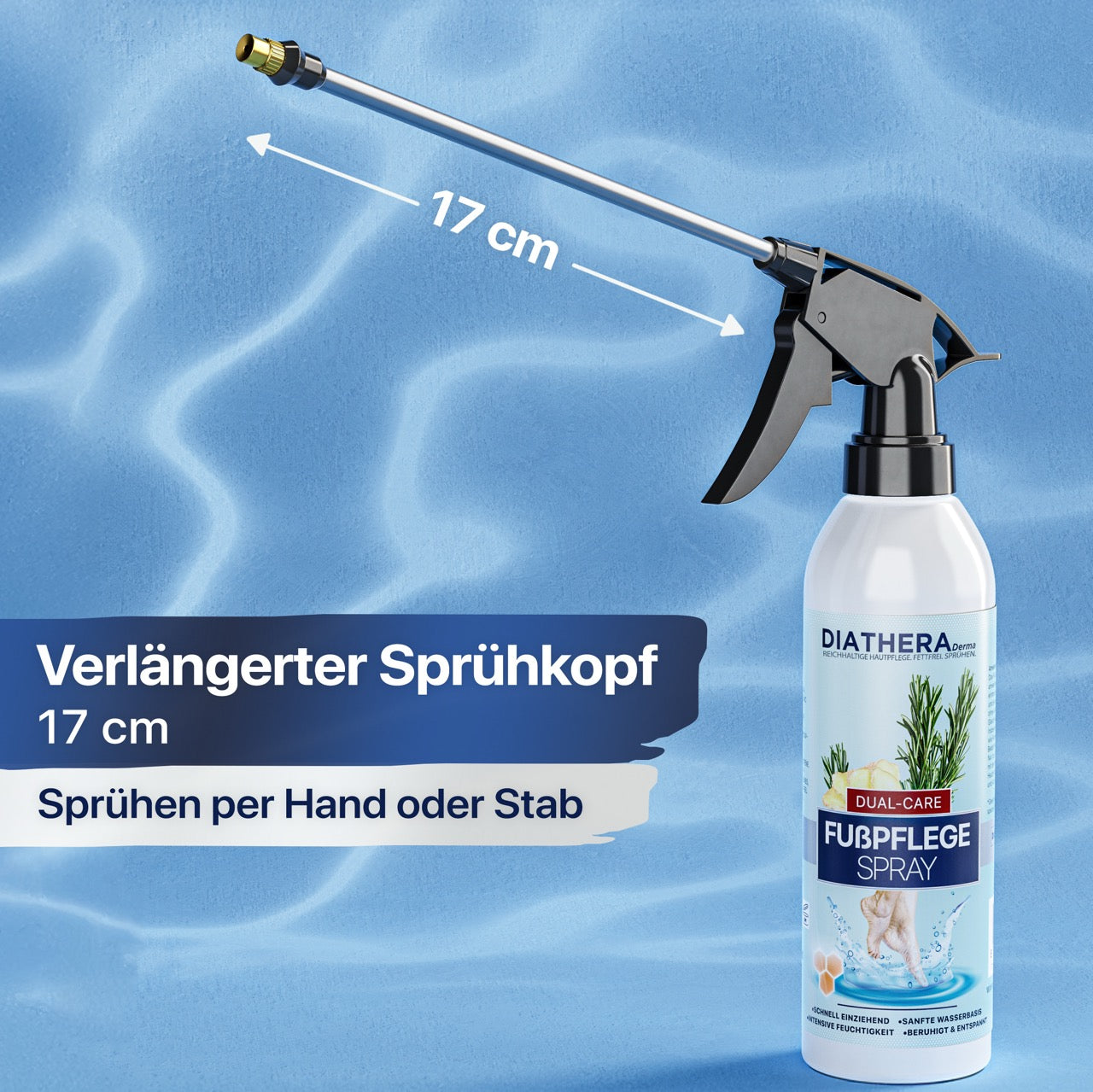 Fußspray auf Wasserbasis